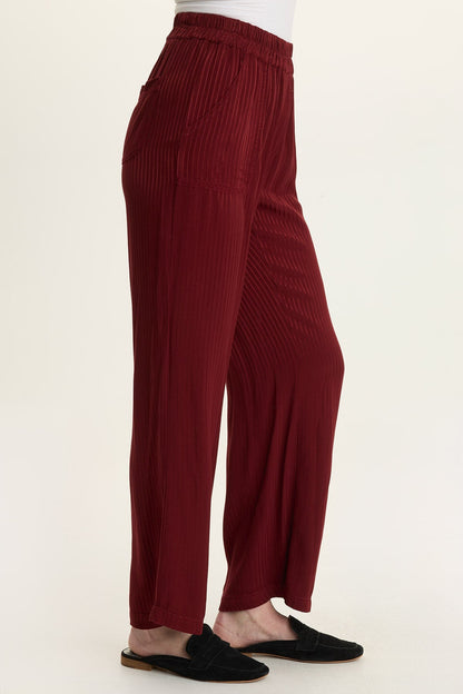 Wearables Harmon Satin Stripe Wide-Leg Salem's Door - XCVI