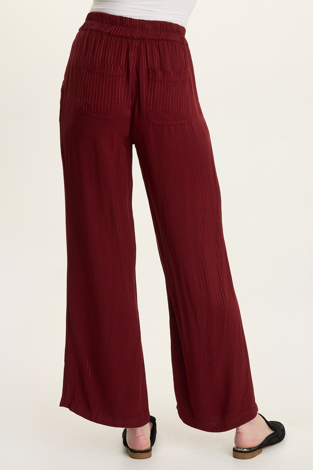 Wearables Harmon Satin Stripe Wide-Leg Salem's Door - XCVI