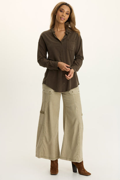 Wearables Tove Twill Cargo Wide-Leg Distress Wash Alamosa - XCVI
