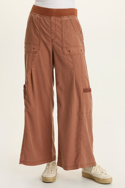 Wearables Tove Twill Cargo Wide-Leg Artisan Pigment - XCVI