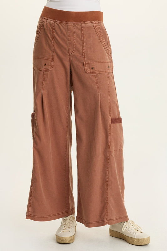 Wearables Tove Twill Cargo Wide-Leg Artisan Pigment - XCVI