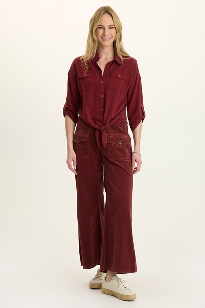 Wearables Veera Corduroy Wide-Leg Salem's Door - XCVI