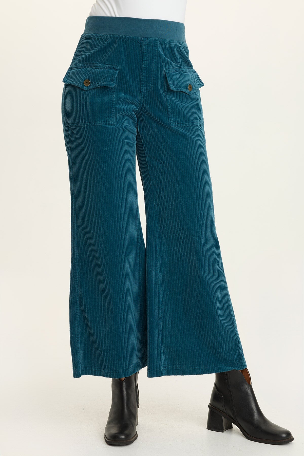 Wearables Veera Corduroy Wide-Leg Abyss Pigment - XCVI