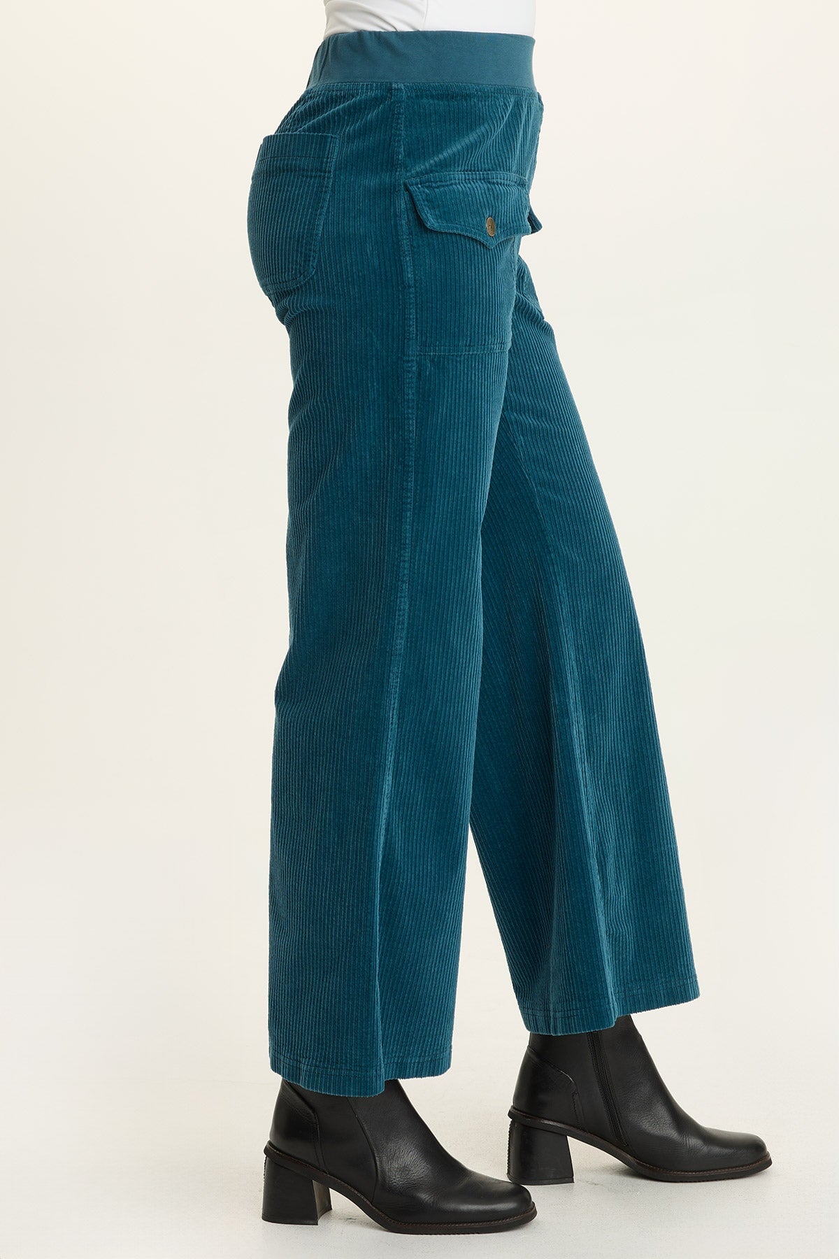Wearables Veera Corduroy Wide-Leg Abyss Pigment - XCVI