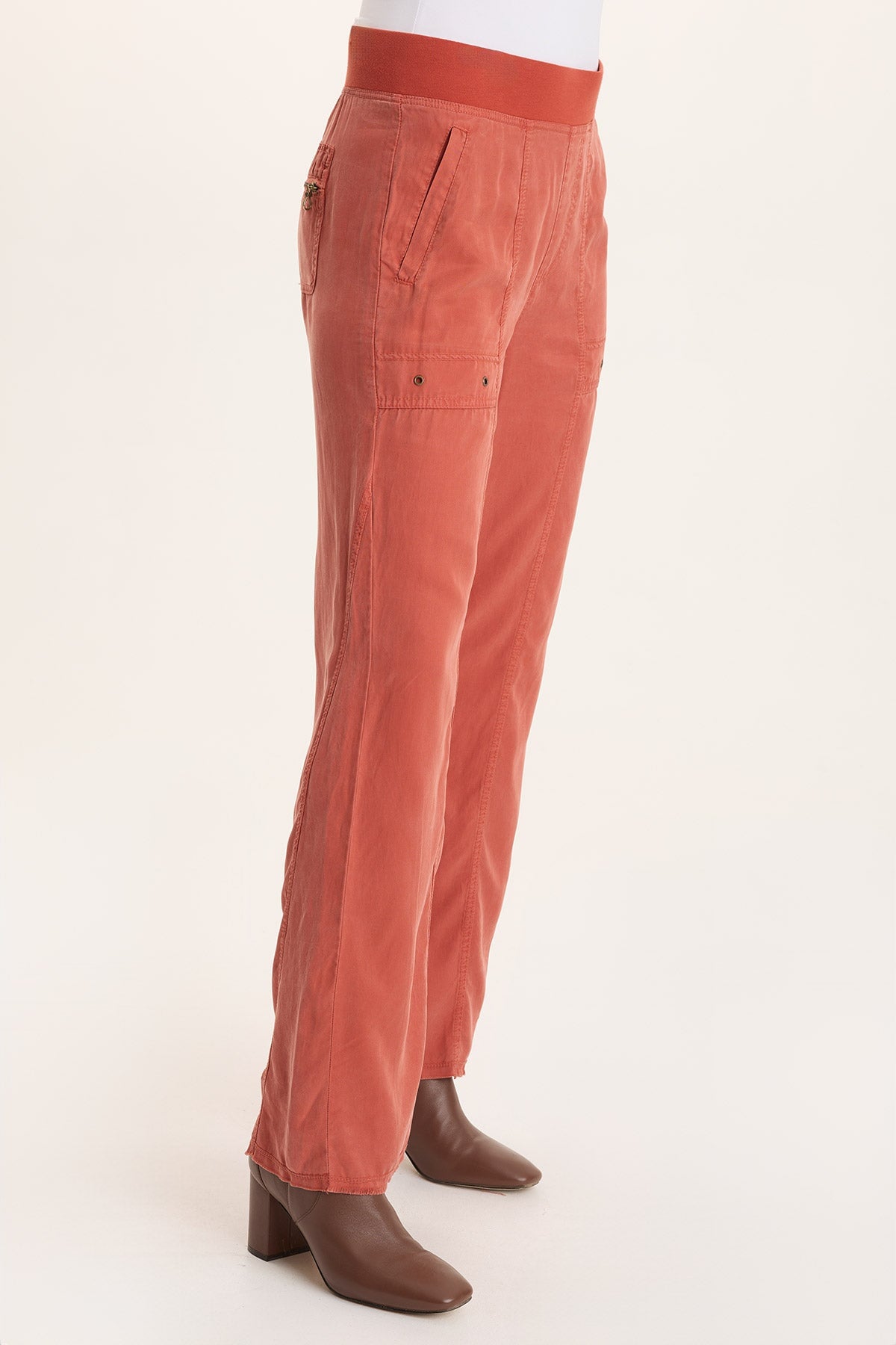 Schyler Soft Twill Wide-Leg Pant Papaver - XCVI