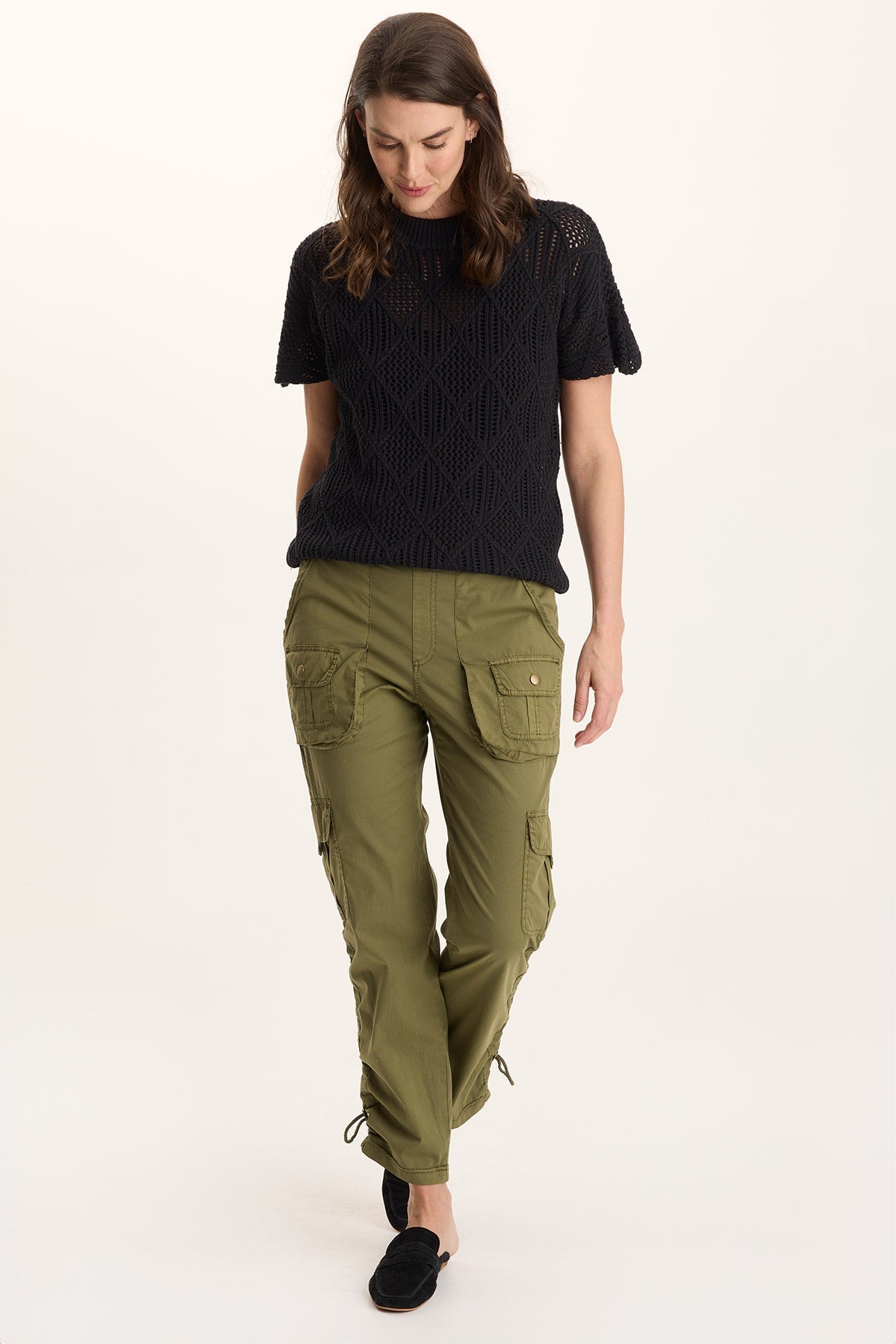 Keon Cinchable Slim Leg Cargo Pant Thicket Pigment - XCVI