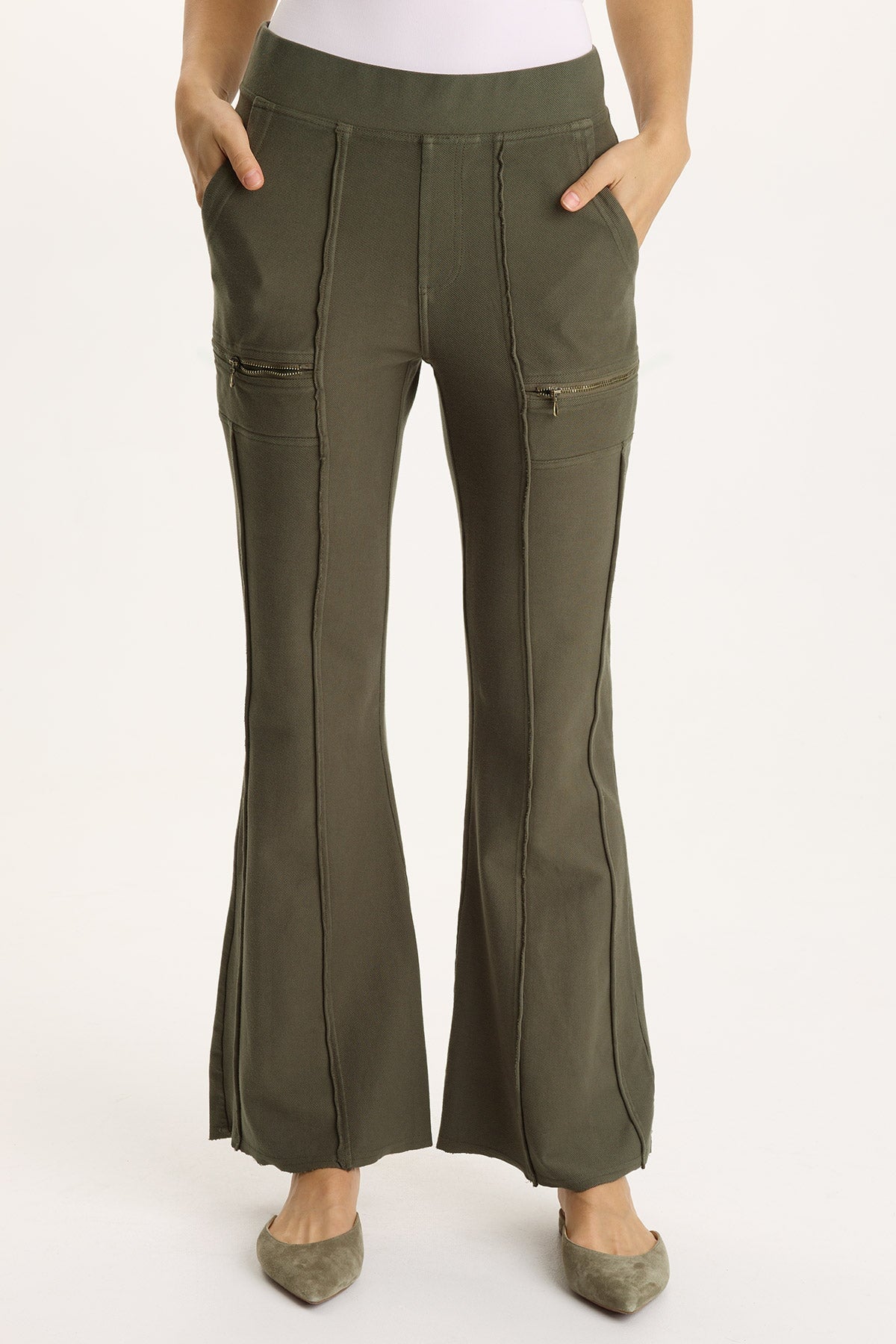Ninian Twill Knit Stretch Pull-On Flare Pant Rejuvenation - XCVI