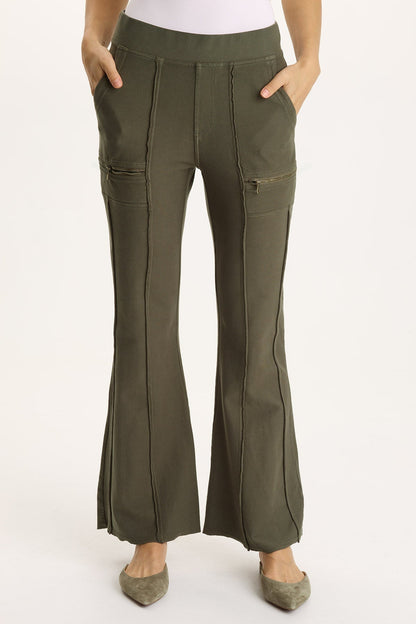 Ninian Twill Knit Stretch Pull-On Flare Pant Rejuvenation - XCVI