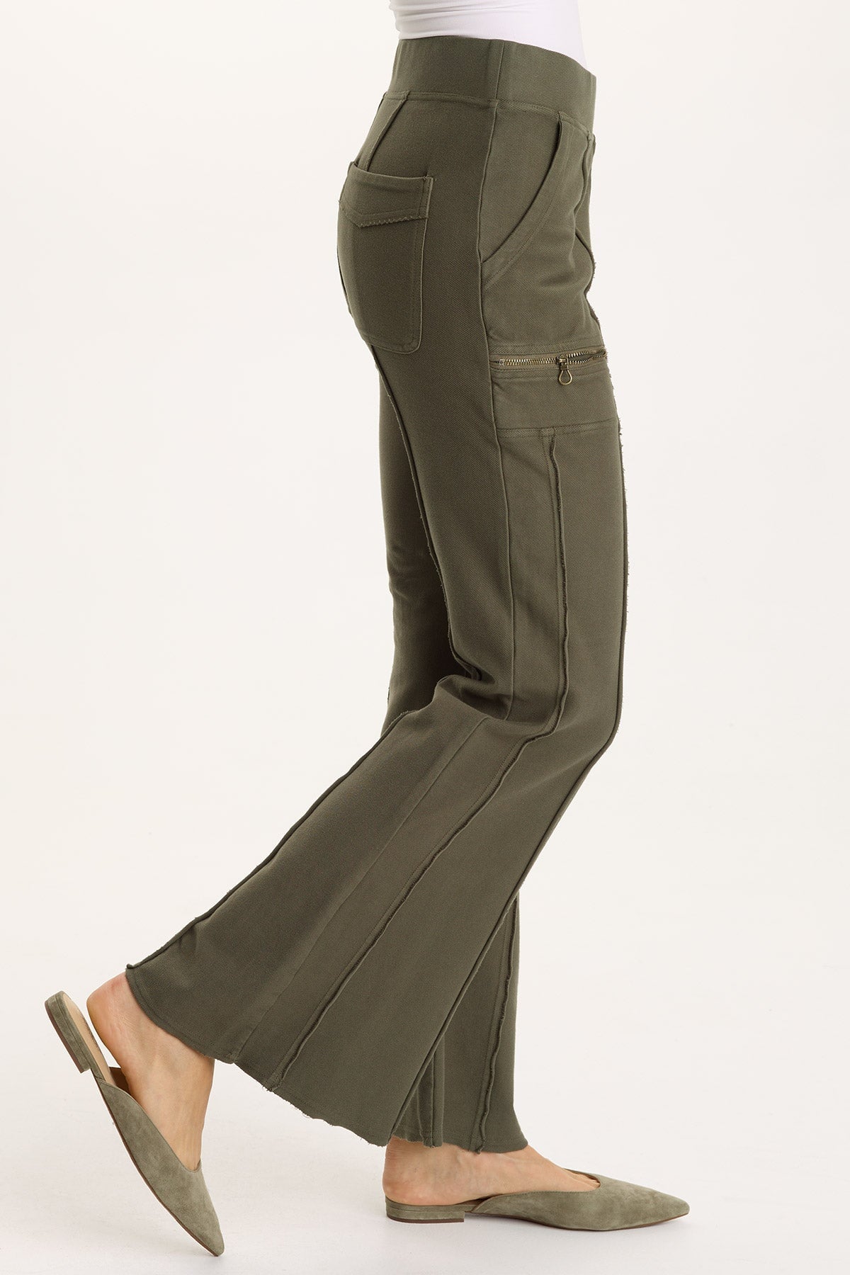 Ninian Twill Knit Stretch Pull-On Flare Pant Rejuvenation - XCVI
