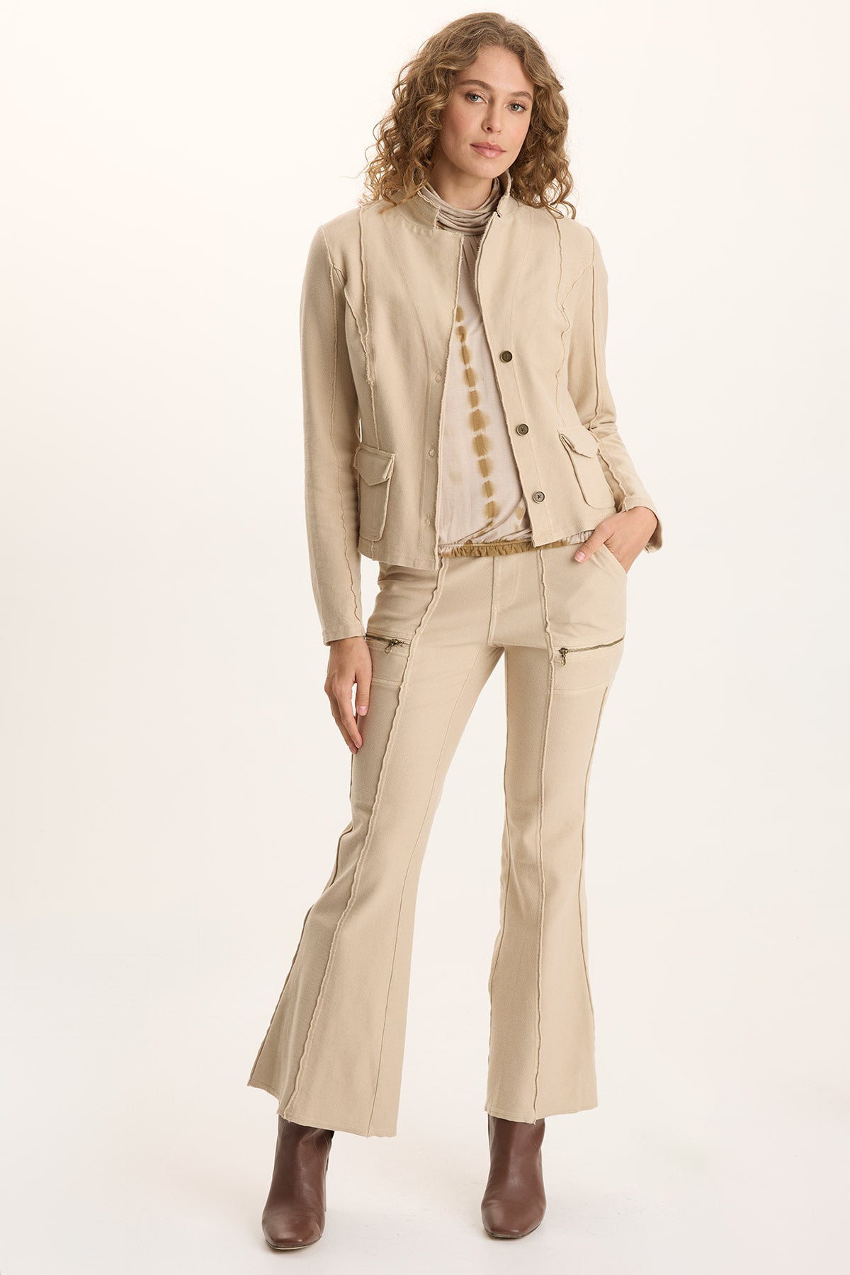 Ninian Twill Knit Stretch Pull-On Flare Pant Park Avenue - XCVI