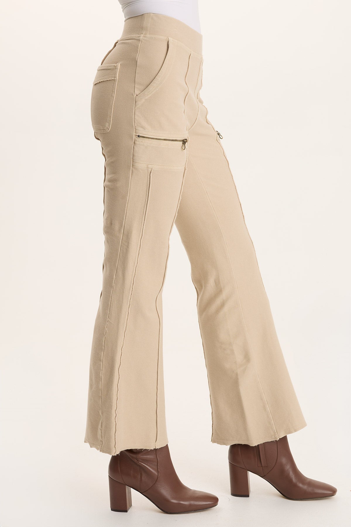 Ninian Twill Knit Stretch Pull-On Flare Pant Park Avenue - XCVI