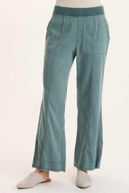 Orn Tencel Wide-Leg Pull-On Pant Ocean Storm Pigment - XCVI