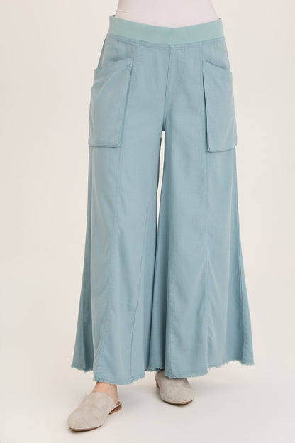 Wearables Desoto Lightweight Twill Ultra-Flare Wide Leg Pant Ocean Front - XCVI