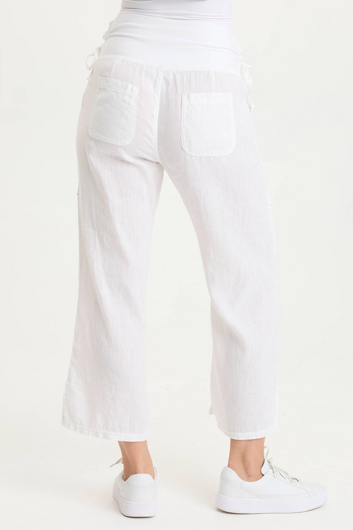 Amica High-Waisted Relaxed Cargo Pant White - XCVI
