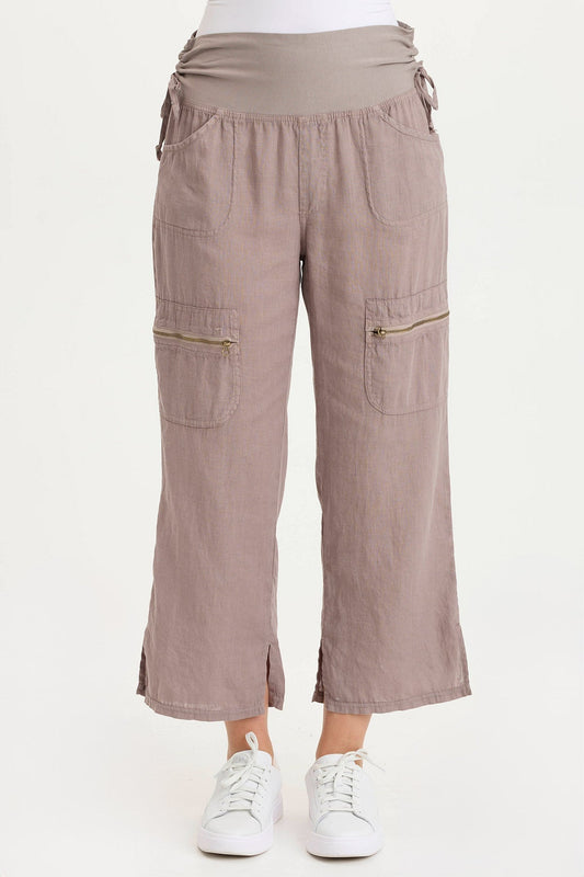 Amica High-Waisted Relaxed Cargo Pant Poppy Seed - XCVI
