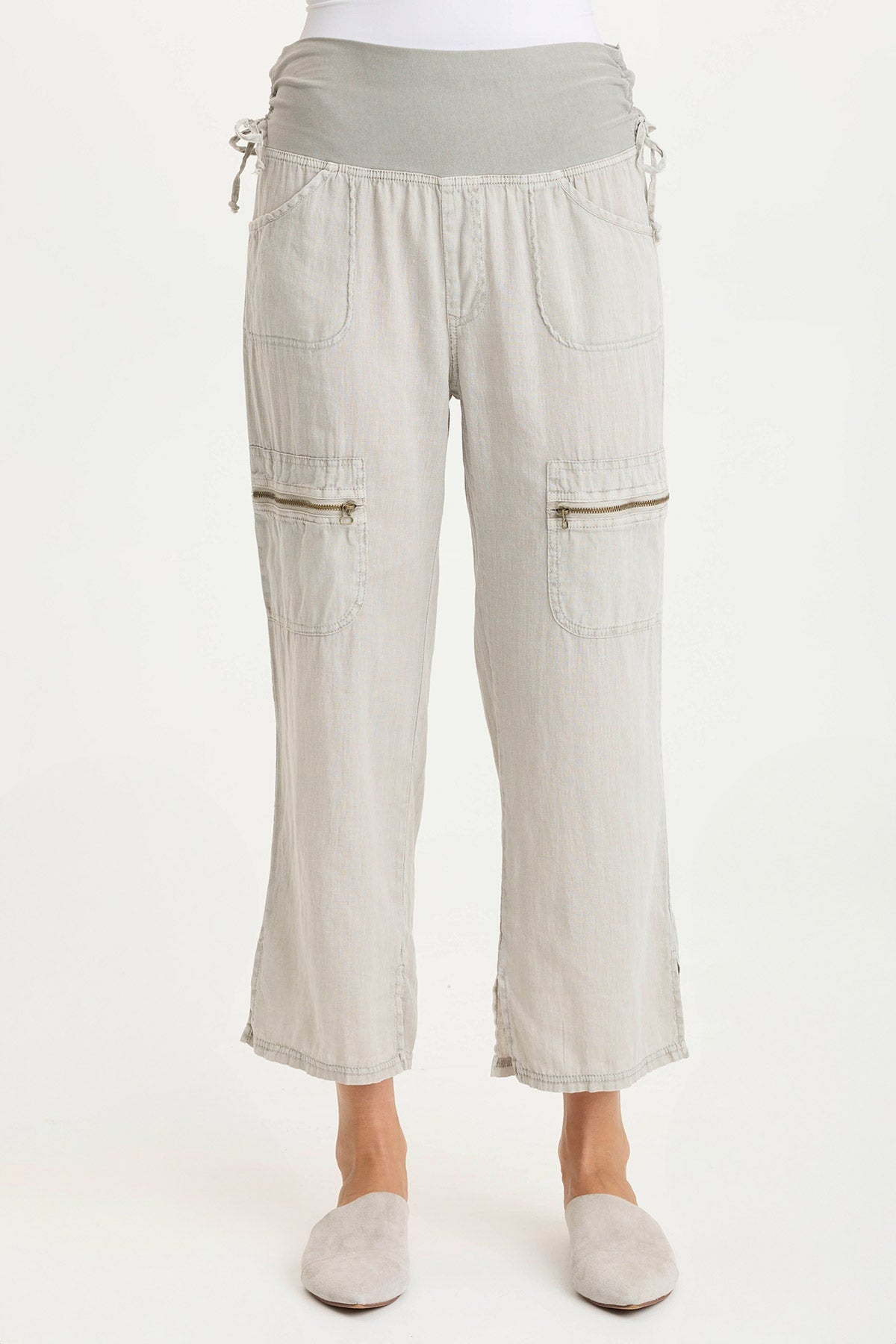 Amica High-Waisted Relaxed Cargo Pant Whitecap Pigment - XCVI