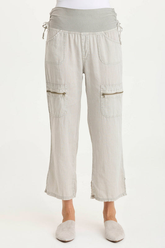 Amica High-Waisted Relaxed Cargo Pant Whitecap Pigment - XCVI