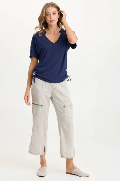 Amica High-Waisted Relaxed Cargo Pant Whitecap Pigment - XCVI