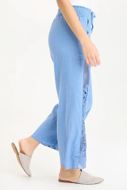 Rokel Crochet Breezy Wide Leg Pant Shasta Lake - XCVI