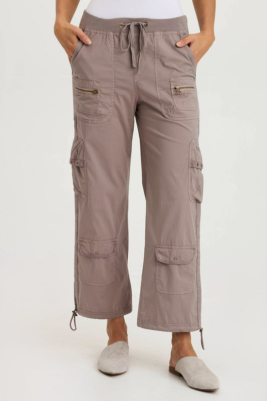 Langley Poplin Cinched Relaxed Fit Cargo Pant Poppy Seed - XCVI