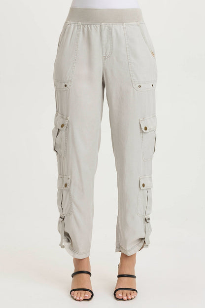Lowe Twill Tabbed Hem Cargo Pant Whitecap Pigment - XCVI