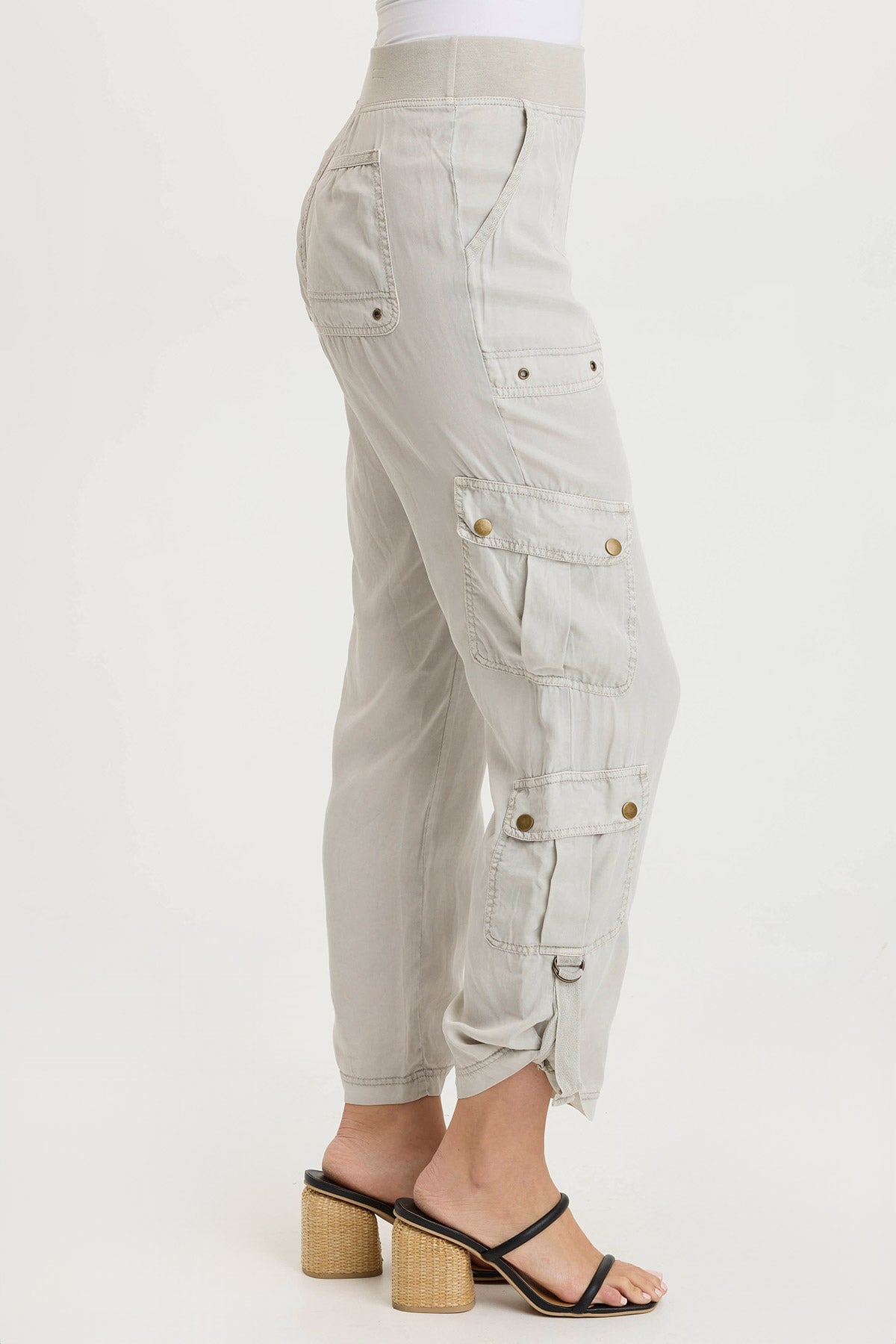 Lowe Twill Tabbed Hem Cargo Pant Whitecap Pigment - XCVI