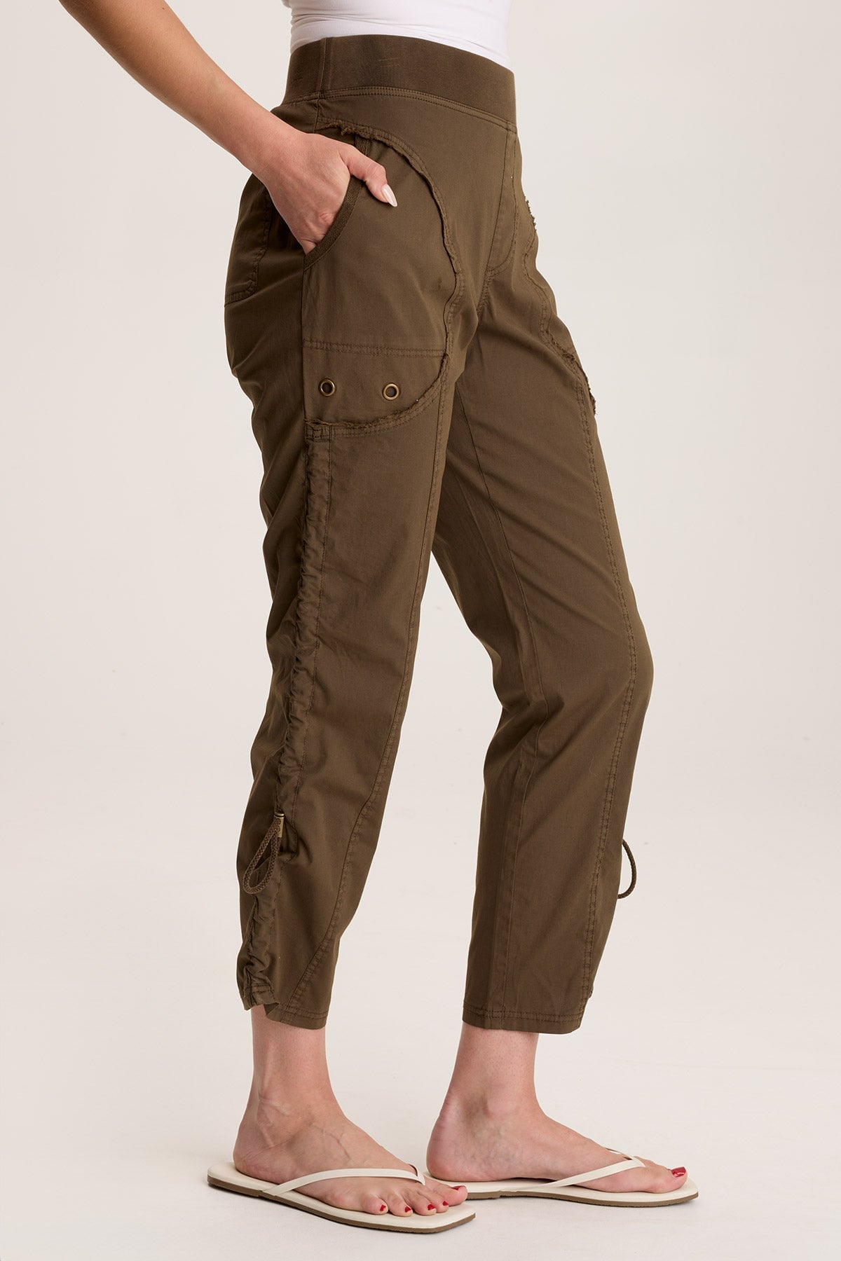 Otish Slim Poplin Crop Westgate Pigment - XCVI