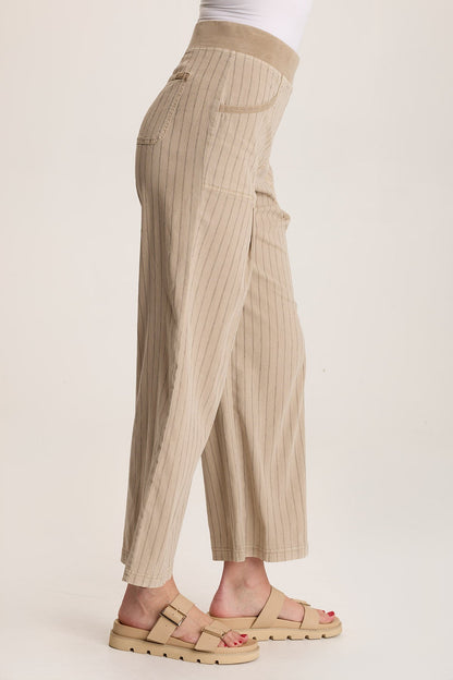 Laughlin Striped Linen Wide Leg Pant Tanglewood Pigment - XCVI