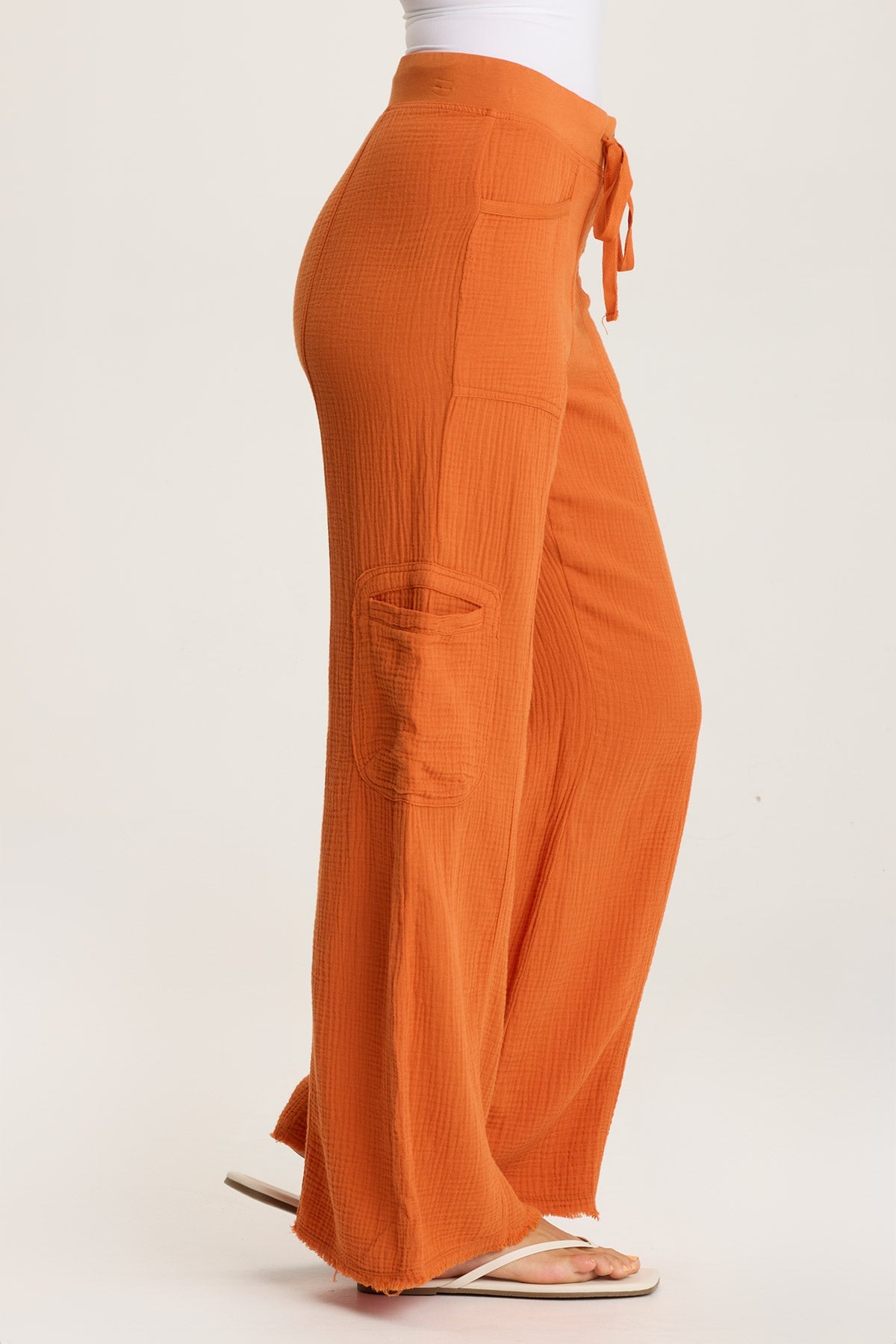 Rizal Gauze Pocket Flare Pant Oriole - XCVI