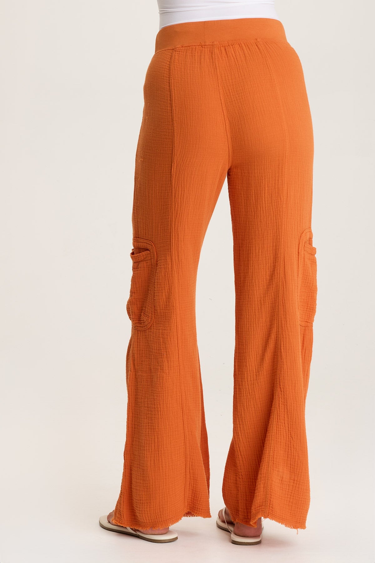 Rizal Gauze Pocket Flare Pant Oriole - XCVI
