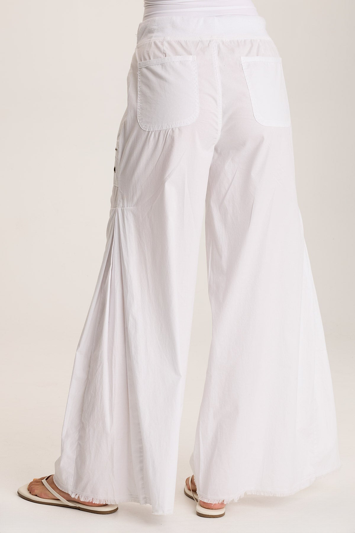 Coline Poplin Wide Leg Pant White - XCVI