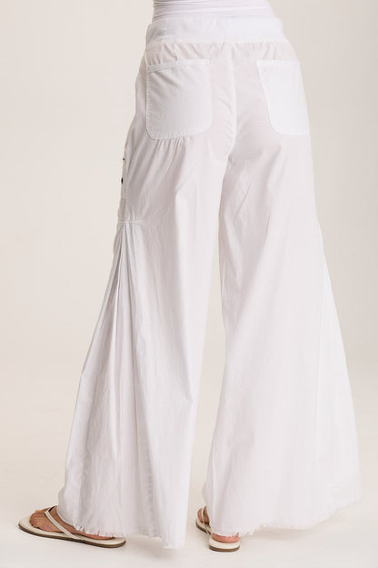 Coline Poplin Wide Leg Pant White - XCVI