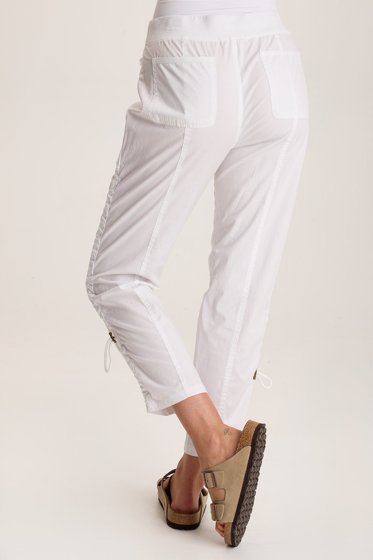 Otish Slim Poplin Crop White - XCVI