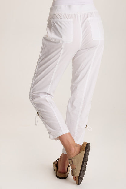 Otish Slim Poplin Crop White - XCVI