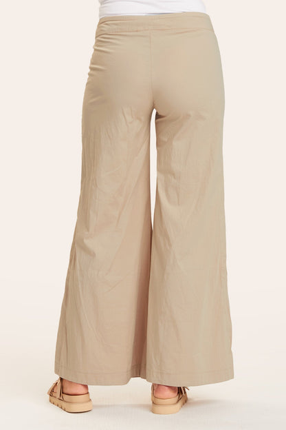 Terraced Wide Leg Pant in Sand  - XCVI