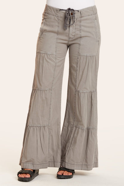 Terraced Wide Leg Pant in Frost  - XCVI