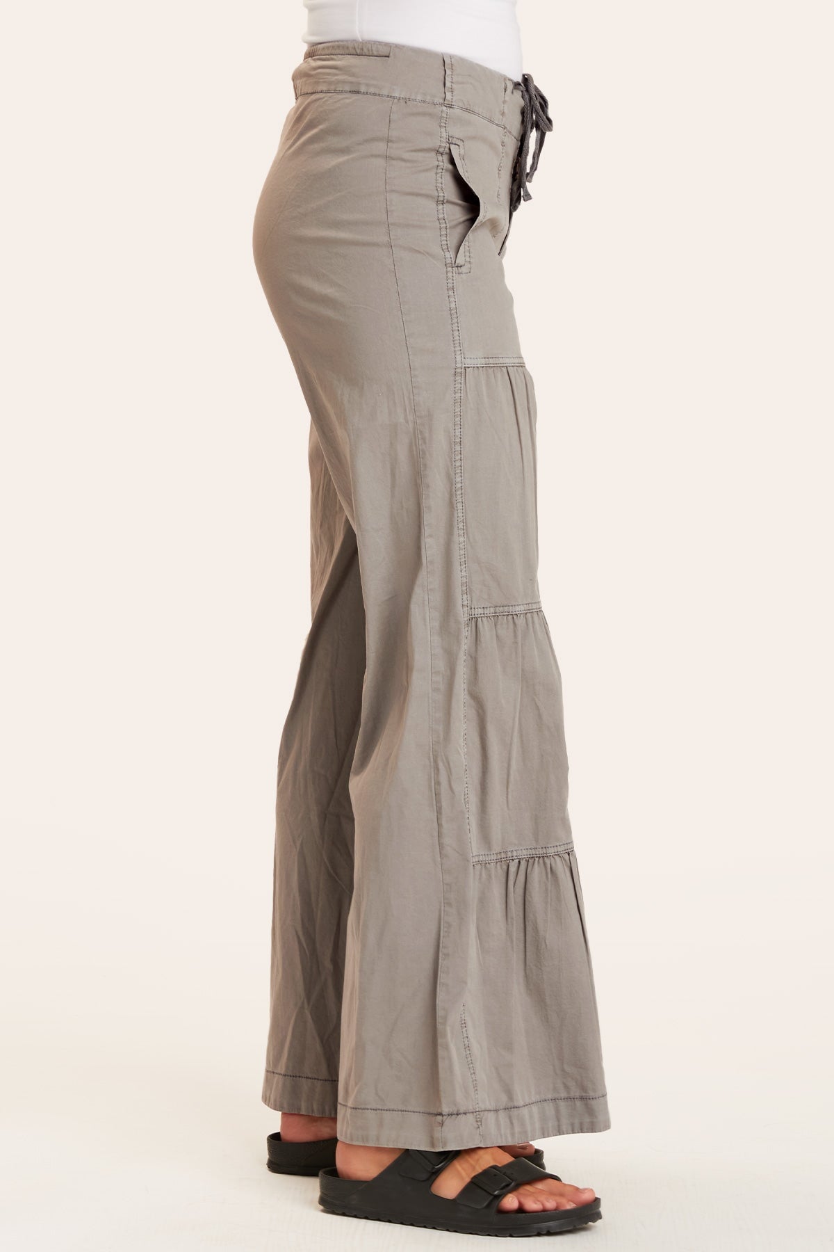 Terraced Wide Leg Pant in Frost  - XCVI